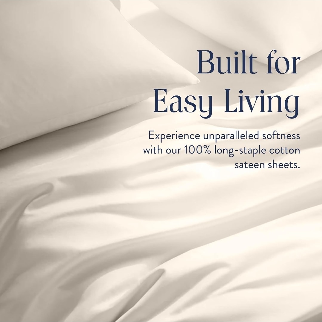 Brooklinen Sateen Duvet Cover — King, Cream