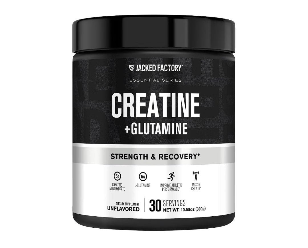 Jacked Factory Creatine + Glutamine — Strength & Recovery Supplement