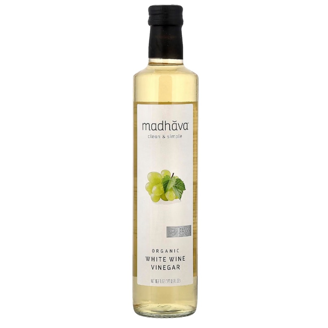 Madhāva Organic White Wine Vinegar, 16.9 fl oz